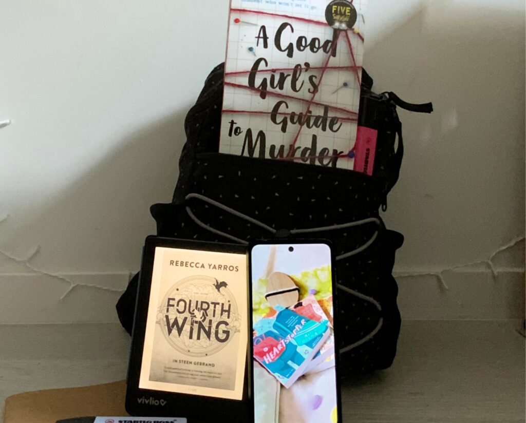 Back to school met rugzak en bijhorende boeken