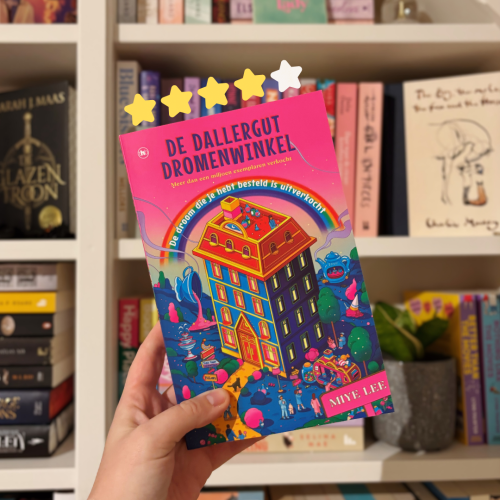 Het boek De dallergut dromenwinkel voor een boekenkast